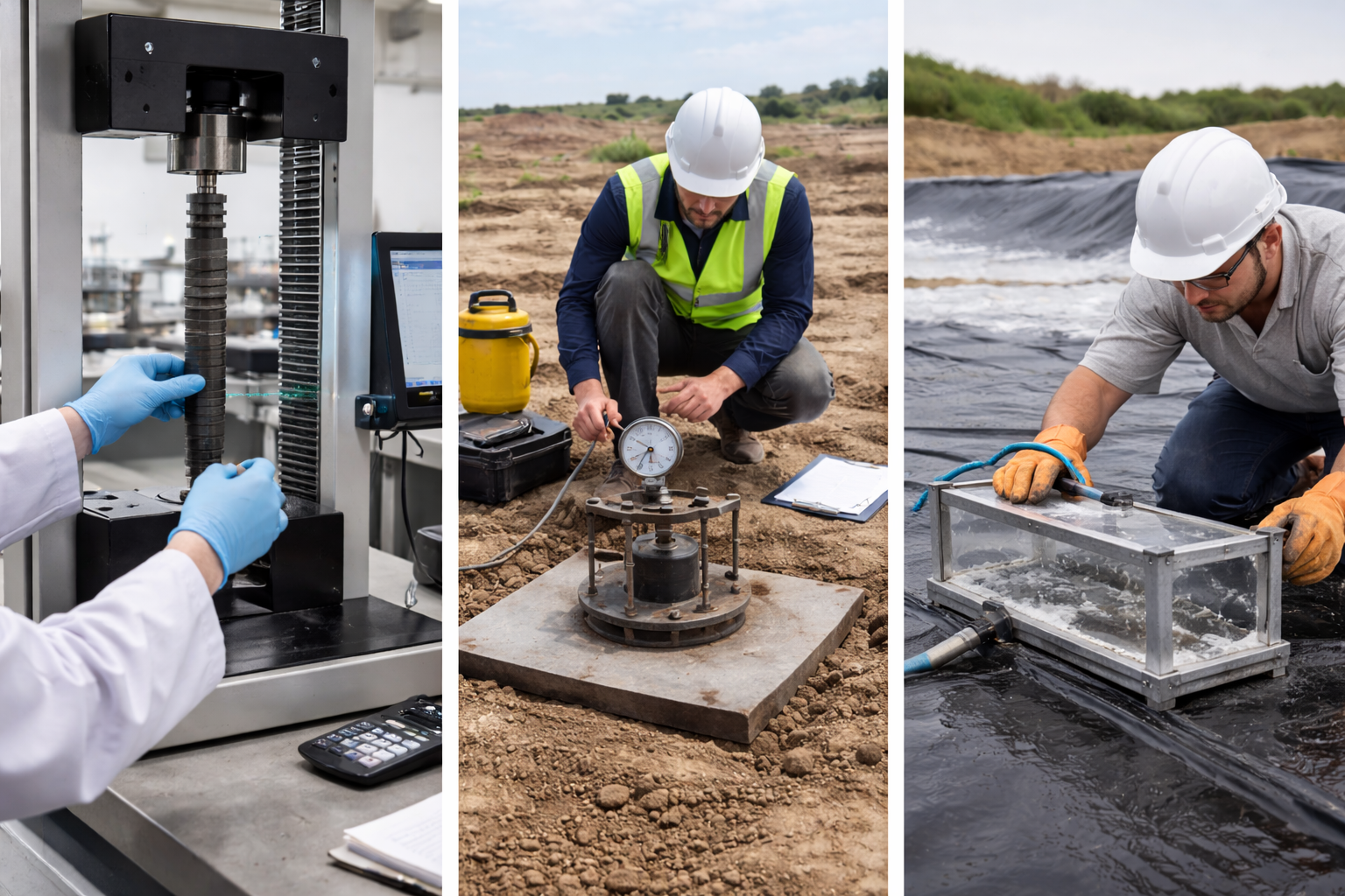 Geosynthetic laboratory testing and international standards validation