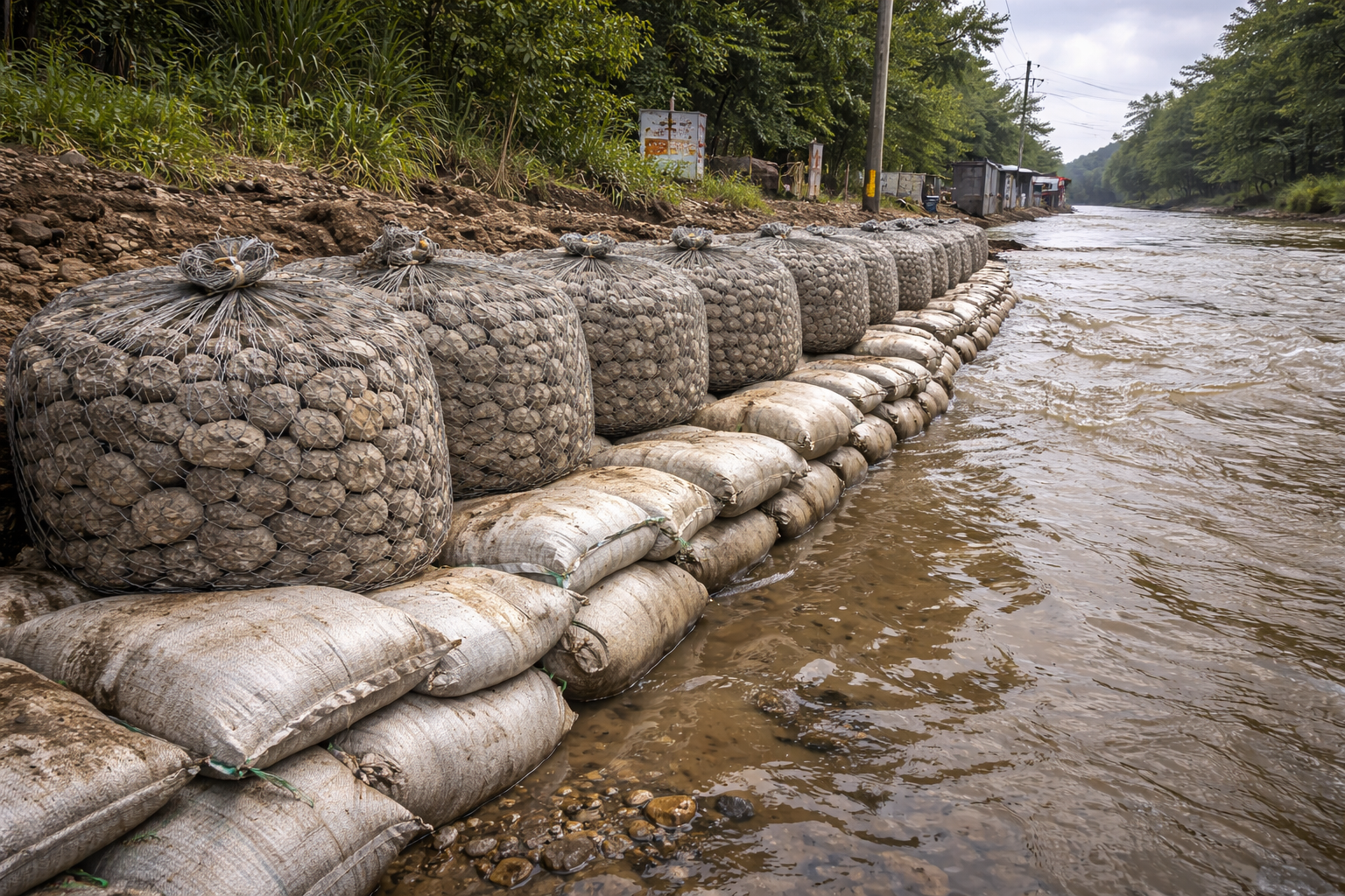 Riverbank and hydraulic protection systems